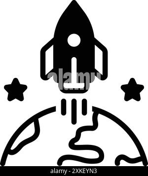 Icône pour apollo, missile Illustration de Vecteur