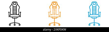 Collection d'ensemble de logo vectoriel de fauteuil de jeu ou groupe de pack de paquet de paquet Illustration de Vecteur