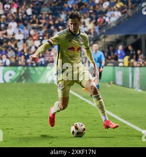 CHESTER, PA, États-Unis - 06 JUILLET 2024 : MLS match entre Philadelphia Union et New York Red Bulls au Subaru Park. Banque D'Images