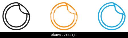 décollez la collection d'ensemble de logo vectoriel d'icône d'autocollant ou le groupe de paquet de paquet Illustration de Vecteur