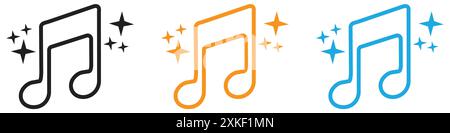 collection de logo de vecteur d'icône de note semiquaver ou groupe de pack de paquet Illustration de Vecteur
