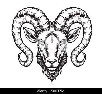 Aries croquis main dessiné dans le style Doodle Horoscope illustration Illustration de Vecteur