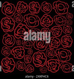 motif vectoriel sans couture roses Illustration de Vecteur
