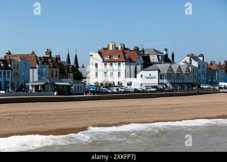 Avis de l'hôtel Royal, à partir de la jetée de Deal. Banque D'Images