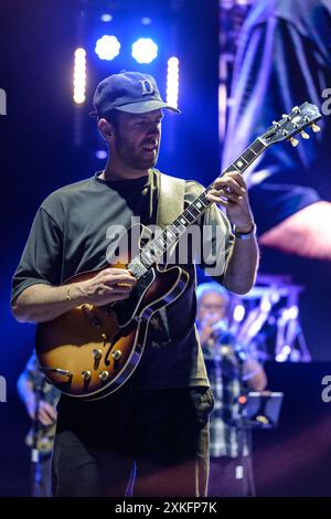 SERAVEZZA, ITALIE. 22 JUILLET 2024. Le groupe musical britannique INCOGNITO en concert au festival de blues Seravezza.. Stefano dalle Luche / Alamy Live News. Banque D'Images