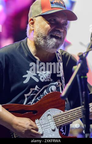 SERAVEZZA, ITALIE. 22 JUILLET 2024. Le groupe musical britannique INCOGNITO en concert au festival de blues Seravezza.. Stefano dalle Luche / Alamy Live News. Banque D'Images