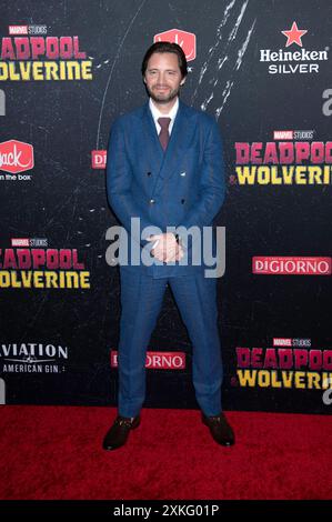 Aaron Stanford BEI der Weltpremiere des Kinofilms Deadpool & Wolverine im David H. Koch Theater. New York, 22.07.2024 *** Aaron Stanford à la première mondiale du film Deadpool Wolverine au David H Koch Theater New York, 22 07 2024 Foto:xB.xHinex/xFuturexImagex deadpool wolverine 4503 Banque D'Images