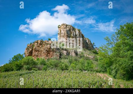 la roche du solutre en france Banque D'Images