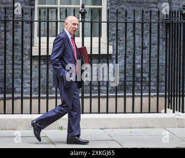 Londres, 23 juillet 2024. John Healey, secrétaire à la Défense, député Rawmarsh et Conisbrough. Les ministres assistent à la réunion du Cabinet du gouvernement du Parti travailliste à Downing Street, London, Steve Reed, secrétaire d'État à l'environnement, à l'alimentation et aux Affaires rurales, député Streatham et Croydon North. Crédit britannique : Imageplotter/Alamy Live News Banque D'Images