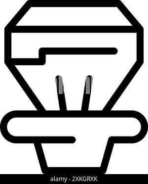 Icône de ligne d'un purificateur d'air, un appareil qui nettoie et améliore la qualité de l'air intérieur Illustration de Vecteur