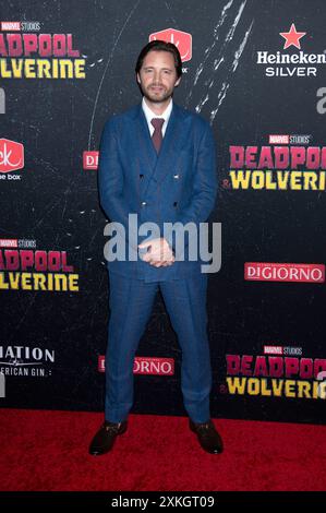 Aaron Stanford BEI der Weltpremiere des Kinofilms 'Deadpool & Wolverine' im David H. Koch Theater. New York, 22.07.2024 Banque D'Images