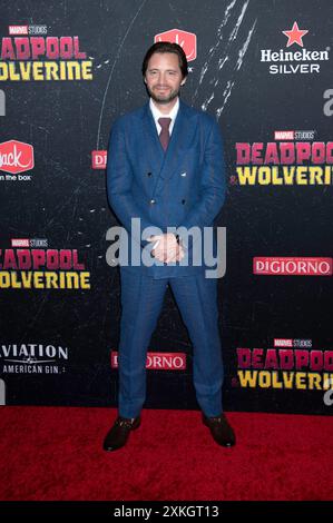 Aaron Stanford BEI der Weltpremiere des Kinofilms 'Deadpool & Wolverine' im David H. Koch Theater. New York, 22.07.2024 Banque D'Images