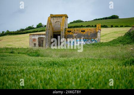 Mine d'acier Huntcliff le long de Cleveland Way, entre Saltburn et Skinningrove. Banque D'Images