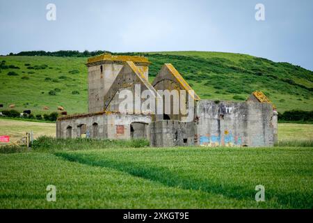 Mine d'acier Huntcliff le long de Cleveland Way, entre Saltburn et Skinningrove. Banque D'Images