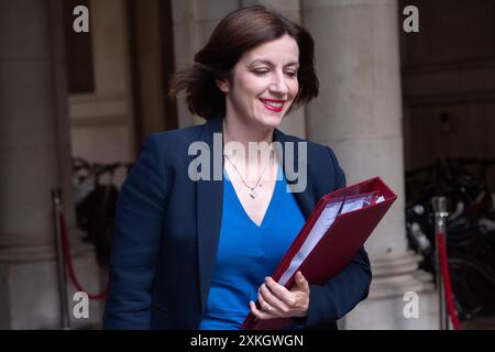 Londres, Royaume-Uni. 23 juillet 2024. Photo : Bridget Phillipson - la secrétaire d'État à l'éducation arrive à une réunion du cabinet à Downing Street. Crédit : Justin Ng/Alamy Live News. Banque D'Images