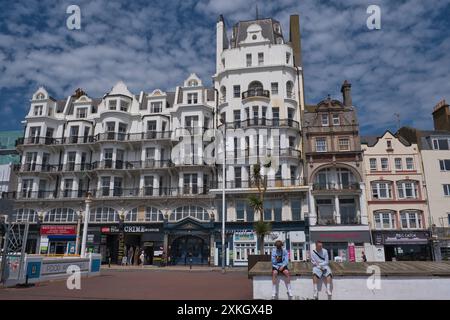 Façade du bâtiment historique Palace court à Hastings East Sussex Banque D'Images