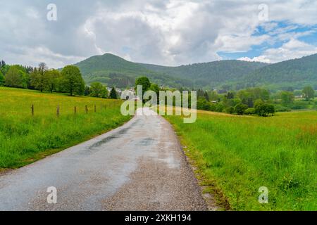 Paysages autour de Saulxures, commune du département du Bas-Rhin à Grand est dans le nord-est de la France Banque D'Images