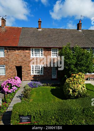 Vue aérienne du 20 Forthlin Road, la maison d'enfance des Beatles Sir Paul McCartney. Banque D'Images