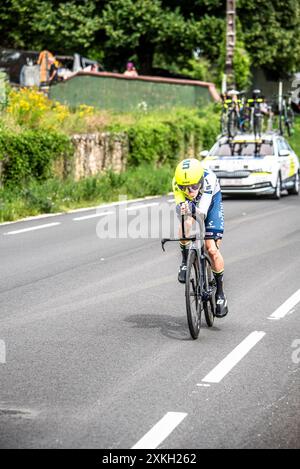 LOUIS MEINTJES INTERMARCHÉ - WANTY cyclisme dans le Tour de France étape 7 TT, entre nuits-Saints-Georges et Gevrey-Chambertin. Banque D'Images