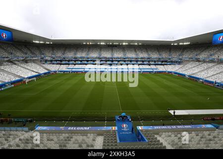 Photo du dossier datée du 17-06-2016 d'une vue générale du stade de Bordeaux. Bordeaux, six fois championne de France, a été reléguée au troisième rang après l'échec des pourparlers avec les propriétaires de Liverpool, Fenway Sports Group, sur une éventuelle reprise. Date d'émission : mardi 23 juillet 2024. Banque D'Images