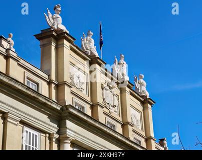 La façade de la résidence Liria Palace des Ducs d'Alba Madrid Espagne Europe Banque D'Images