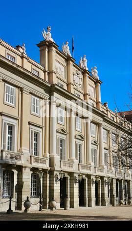 La façade de la résidence Liria Palace des Ducs d'Alba Madrid Espagne Europe Banque D'Images