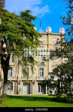 La façade de la résidence Liria Palace des Ducs d'Alba Madrid Espagne Europe Banque D'Images