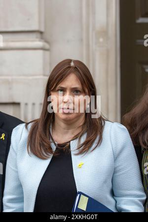 Londres, royaume-uni 23 juillet 2024 L'ambassadeur d'Israël Tzipi Hotovely assiste au bureau du cabinet 70 Whitehall pour la réunion crédit : Richard Lincoln/Alamy Live News Banque D'Images