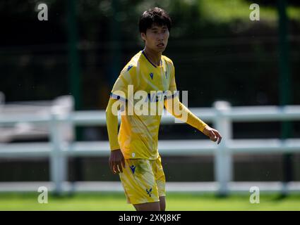 19 juillet 2024 : Daichi Kamada de Crystal Palace lors d'un match amical d'avant-saison entre Crystal Palace et Charlton Athletic à l'académie Crystal Palace Banque D'Images