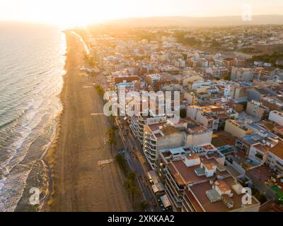 Vue aérienne de Calafell Banque D'Images