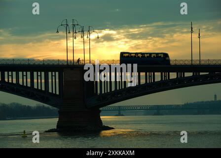 Ponts sur le main River - Allemagne Banque D'Images