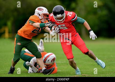 MONKETON, SÉNATEURS DE GATESHEAD V DARLINGTON STEAM, STADE MONKTON, DIMANCHE 21 JUILLET 2024 (CRÉDIT : SCOTT LLEWELLYN | @SL SPORTSPHOTOS) Banque D'Images