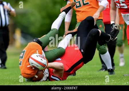 MONKETON, SÉNATEURS DE GATESHEAD V DARLINGTON STEAM, STADE MONKTON, DIMANCHE 21 JUILLET 2024 (CRÉDIT : SCOTT LLEWELLYN | @SL SPORTSPHOTOS) Banque D'Images