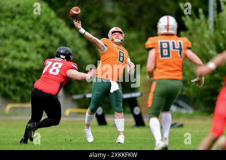 MONKETON, SÉNATEURS DE GATESHEAD V DARLINGTON STEAM, STADE MONKTON, DIMANCHE 21 JUILLET 2024 (CRÉDIT : SCOTT LLEWELLYN | @SL SPORTSPHOTOS) Banque D'Images