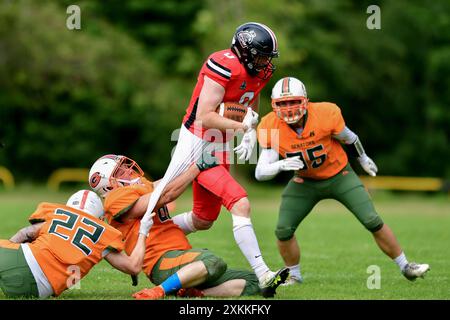 MONKETON, SÉNATEURS DE GATESHEAD V DARLINGTON STEAM, STADE MONKTON, DIMANCHE 21 JUILLET 2024 (CRÉDIT : SCOTT LLEWELLYN | @SL SPORTSPHOTOS) Banque D'Images