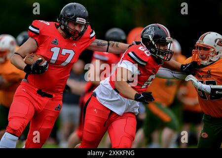 MONKETON, SÉNATEURS DE GATESHEAD V DARLINGTON STEAM, STADE MONKTON, DIMANCHE 21 JUILLET 2024 (CRÉDIT : SCOTT LLEWELLYN | @SL SPORTSPHOTOS) Banque D'Images