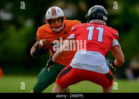 MONKETON, SÉNATEURS DE GATESHEAD V DARLINGTON STEAM, STADE MONKTON, DIMANCHE 21 JUILLET 2024 (CRÉDIT : SCOTT LLEWELLYN | @SL SPORTSPHOTOS) Banque D'Images