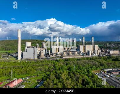 21.04.2024, Allemagne, Rhénanie du Nord-Westphalie, Grevenbroich - RWE Power AG centrale de Frimmersdorf, centrale au lignite déclassée à RWE Banque D'Images