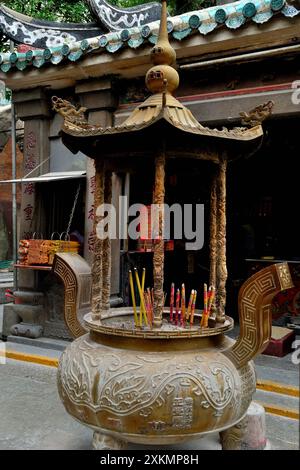 Vue partielle du temple A-ma, dédié à la déesse de la mer chinoise Mazu situé à São Lourenço, Macao, Chine Banque D'Images