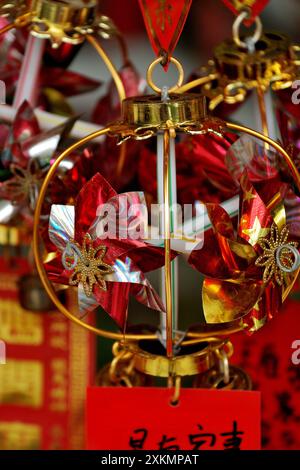 Vue partielle du temple A-ma, dédié à la déesse de la mer chinoise Mazu situé à São Lourenço, Macao, Chine Banque D'Images