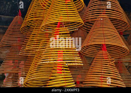 Vue partielle du temple A-ma, dédié à la déesse de la mer chinoise Mazu situé à São Lourenço, Macao, Chine Banque D'Images