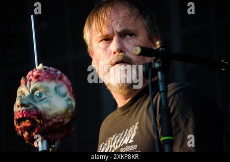 Geoff Barrow de Beak> en concert au Release Athens Festival à Plateia Nerou / Grèce, juillet 2024 Banque D'Images