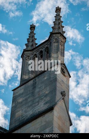 Les détails architecturaux de la cathédrale de Bourges sont dédiés à Saint-Étienne. La cathédrale est l'un des chefs-d'œuvre de l'architecture gothique. France Banque D'Images