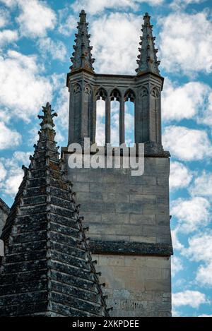 Les détails architecturaux de la cathédrale de Bourges sont dédiés à Saint-Étienne. La cathédrale est l'un des chefs-d'œuvre de l'architecture gothique. France Banque D'Images