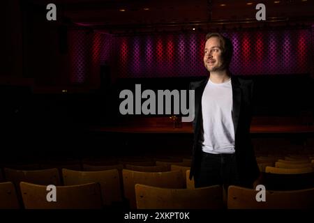 Fleix Klieser joueur de cor français d'Allemagne. Banque D'Images