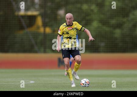 Michal Pazdan de Wieczysta Cracovie vu en action lors du match de football polonais Betclic 2 League 2024/2025 entre Wieczysta Cracovie et Resovia Rzeszow au stade Wieczysta. Score final : Wieczysta Krakow 0:1 Resovia Rzeszow. Banque D'Images