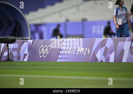 Saint Denis, France. 24 juillet 2024. Illustration lors du match de rugby à sept dans le cadre des Jeux Olympiques d'été de Paris 2024, Saint-Denis, France, le 25 juillet 2024. Photo par Eliot Blondet/ABACAPRESS. COM Credit : Abaca Press/Alamy Live News Banque D'Images