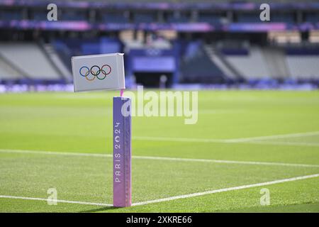 Saint Denis, France. 15 octobre 2022. Illustration lors du match de rugby à sept dans le cadre des Jeux Olympiques d'été de Paris 2024, Saint-Denis, France, le 25 juillet 2024. Photo par Eliot Blondet/ABACAPRESS. COM Credit : Abaca Press/Alamy Live News Banque D'Images