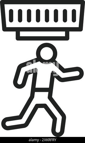 Image vectorielle de l'icône de déplacement du capteur. Convient pour les applications mobiles, les applications Web et les supports d'impression. Illustration de Vecteur