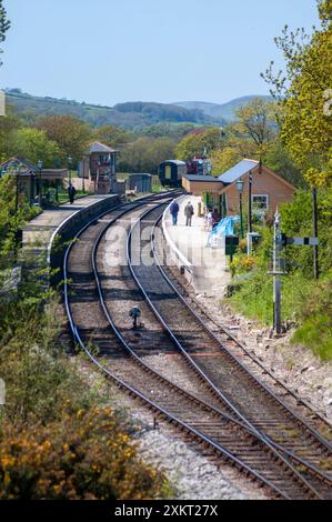 Station Harmans Cross sur le chemin de fer Swanage Banque D'Images